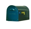 Mid Modern Dylan Curbside Mailbox Blue three quarter view