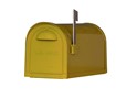 Mid Modern Dylan Curbside Mailbox Yellow With Mail