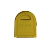 Mid Modern Dylan Curbside Mailbox Yellow Front View